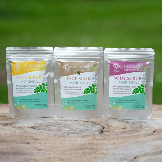 Moringa Mask & Scrub Set:  3 x 75g